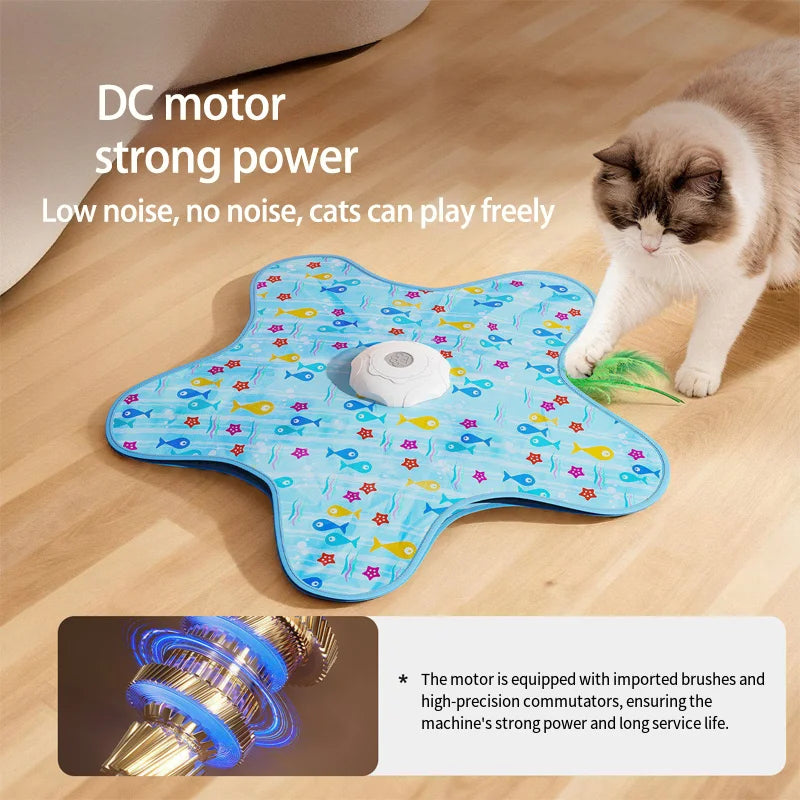 Cat Hunting Hood Toy Automatic Turntable Cat Teasing Stick Pet