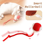 Cat Interactive Ball Toys Automatic Rolling Ball Faux Tail
