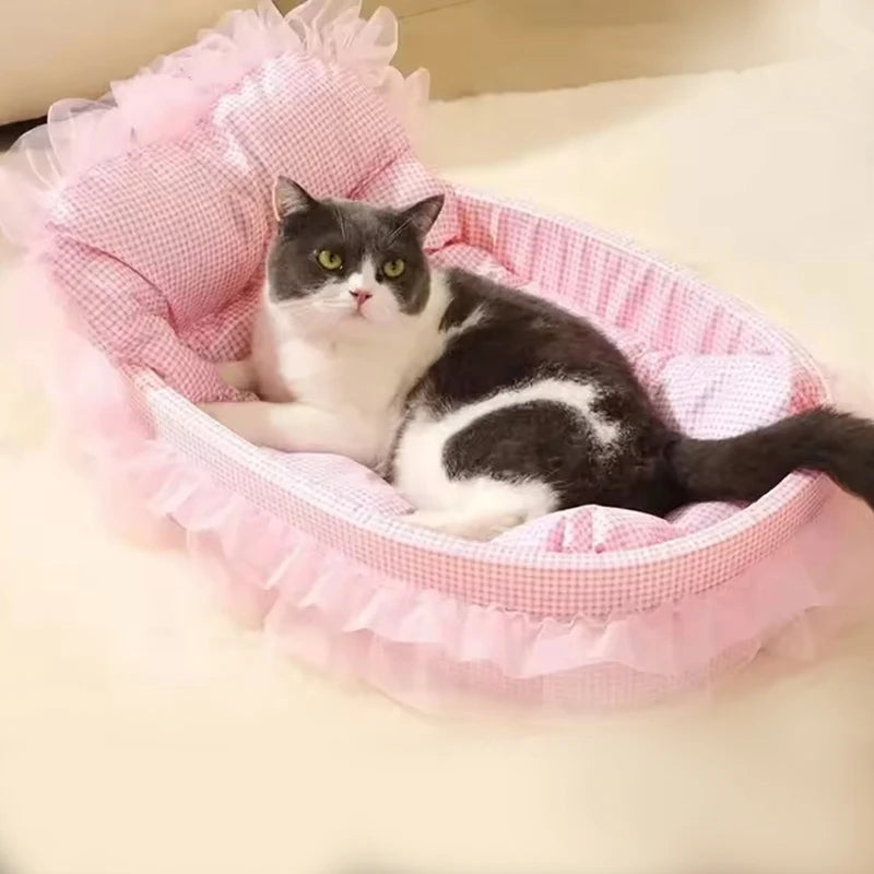 Cat Nest Macaroon Colour Small Dog Kennel Removable Washable Four