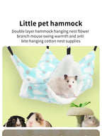 Hamster Hammock Small Pet Hanging Bed Double Warm Thickened