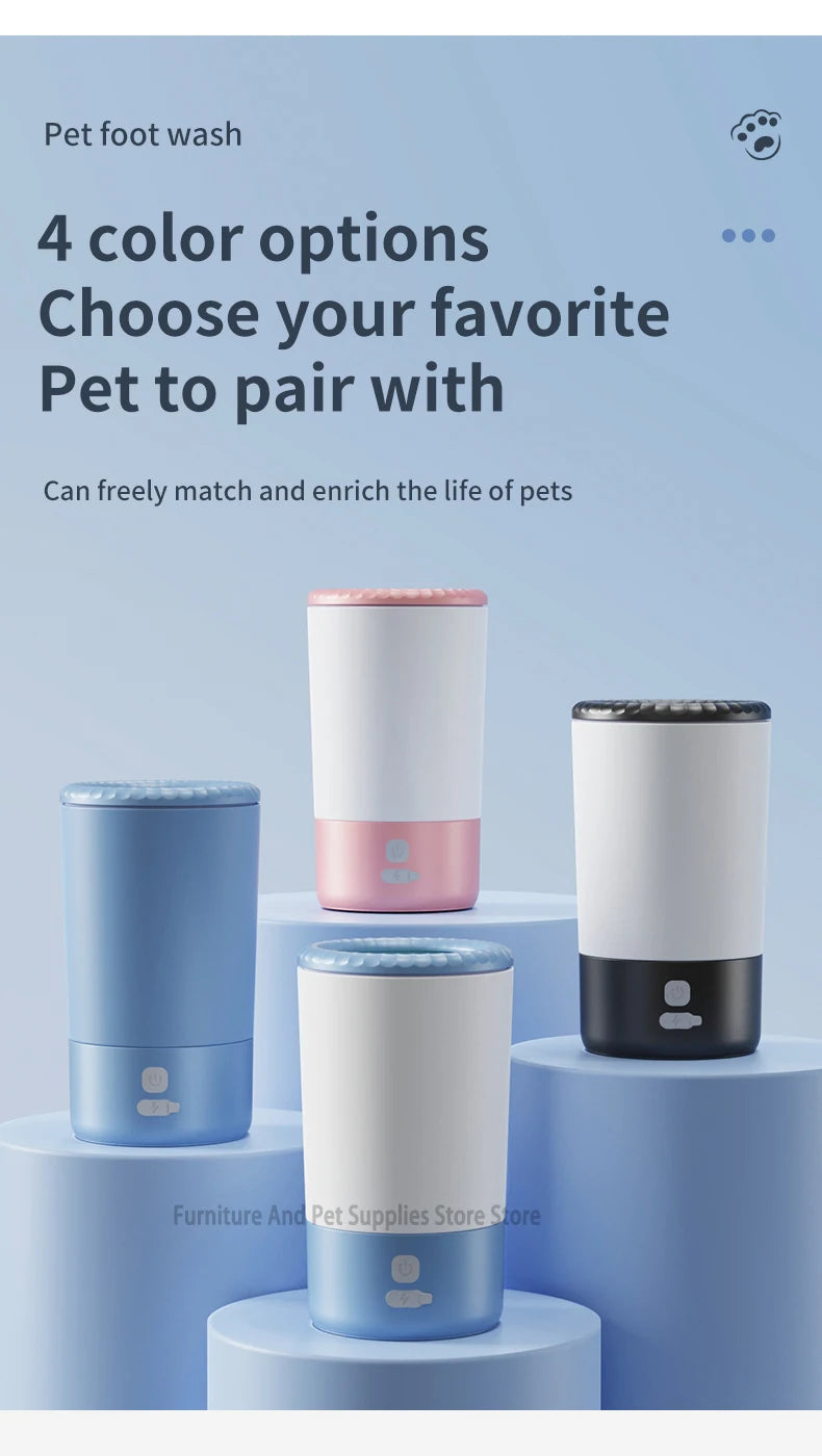 Pet Foot Washing Machine Electric Pet Paw Cleaner Automatic Dog