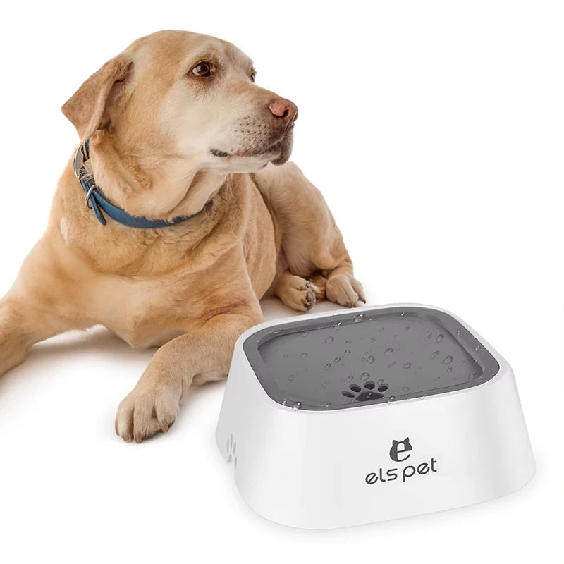 Dog Water Bowl Dog Feeders Slow Water Feeder No-Spill Pet Bowl
