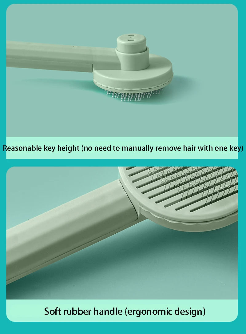 Pet Hair Removal Comb Cat Brush Self Cleaning Slicker Brush for