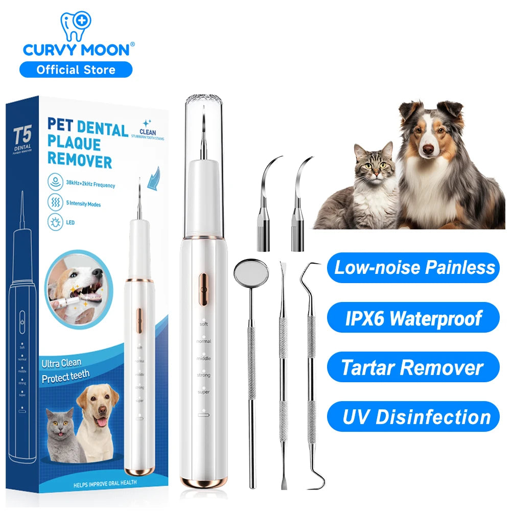 Pet Electric Teeth Cleaner Dog Cat Ultrasonic Dental Scaler Plaque Calculus Tartar Stains Remover Tooth Whitening Oral Cleaning