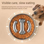 PUzzle Bowl Slow Feeder for Dogs, Stainless Steel Anti-Choking