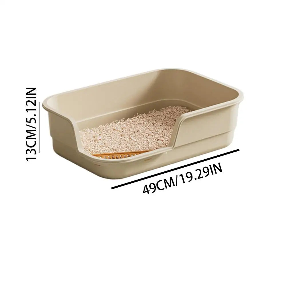 Semi Enclosed Cat Litter Box Anti Splashing Cat Toilet Sand Box
