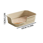 Semi Enclosed Cat Litter Box Anti Splashing Cat Toilet Sand Box