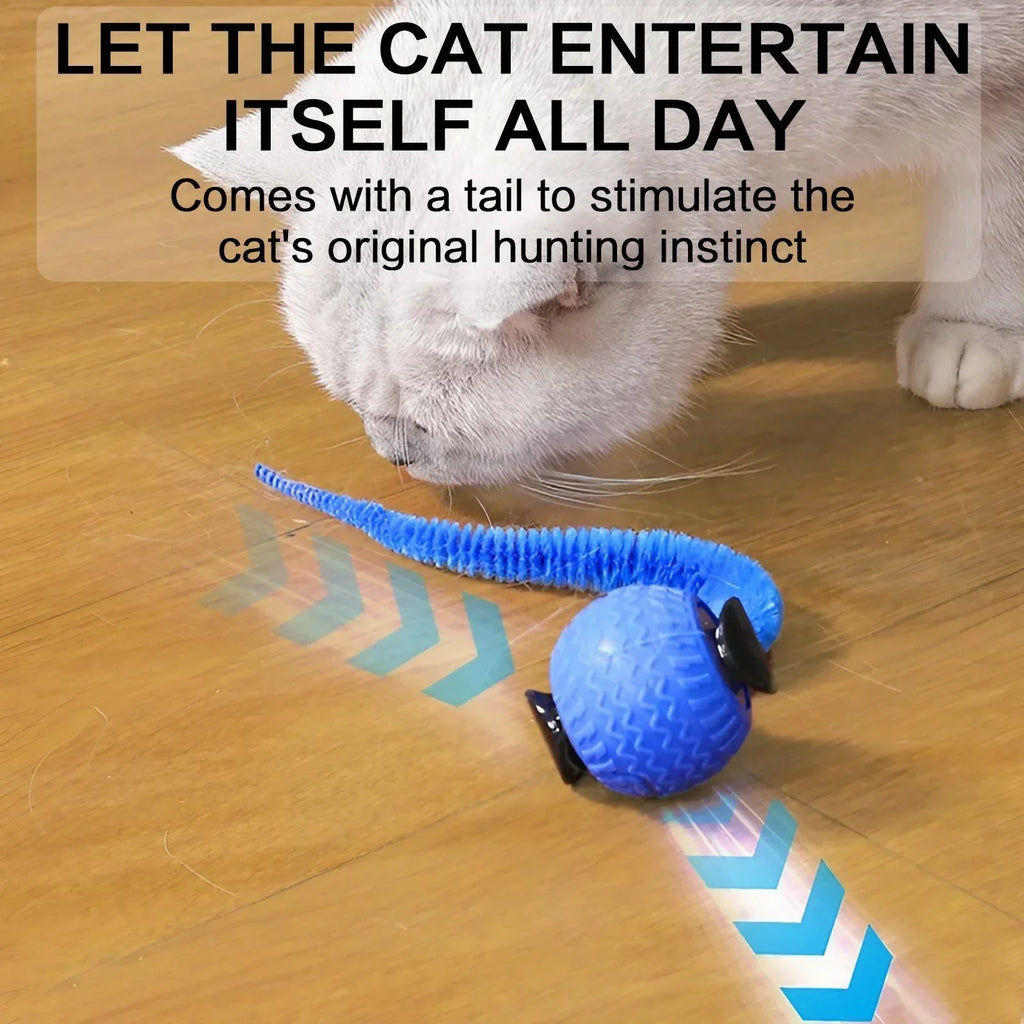 Automatic Rotating Smart Cat Teasing Ball LED Interactive Obstacle
