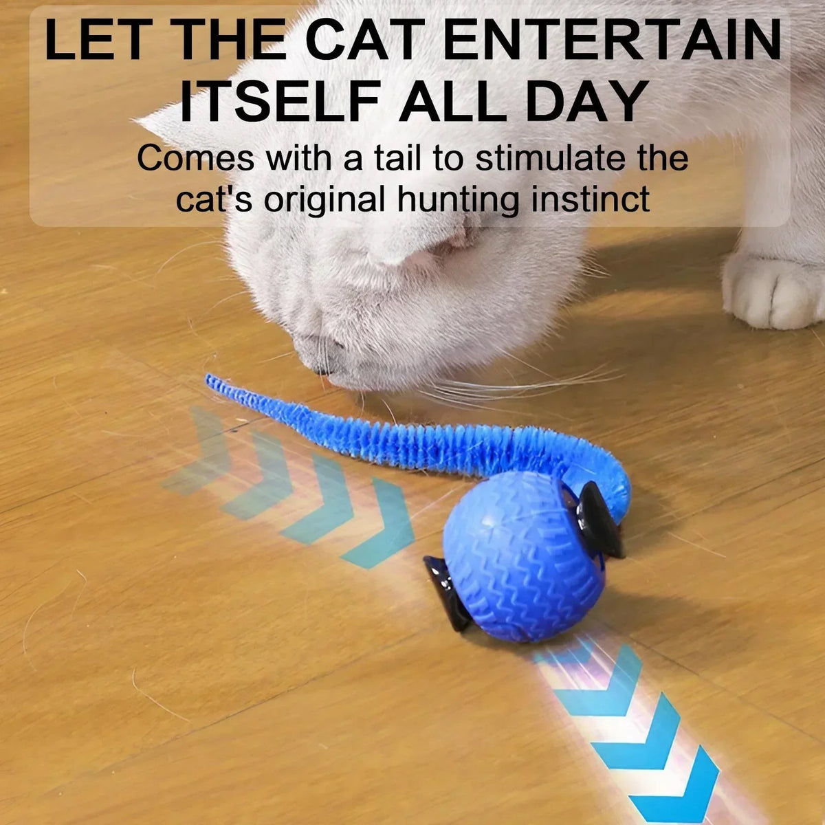 Automatic Rotating Smart Cat Teasing Ball LED Interactive Obstacle