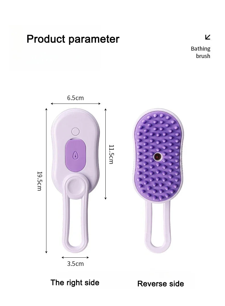 3 in 1 Pet Electric Steam Brush Cat and Dog Cleaning Spray Massage