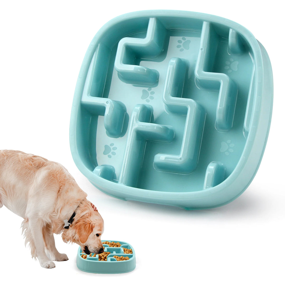 Pet Dog Slow Feeder Bowl Eco Dog Bowl Fun Non Slip Anti-Gulping