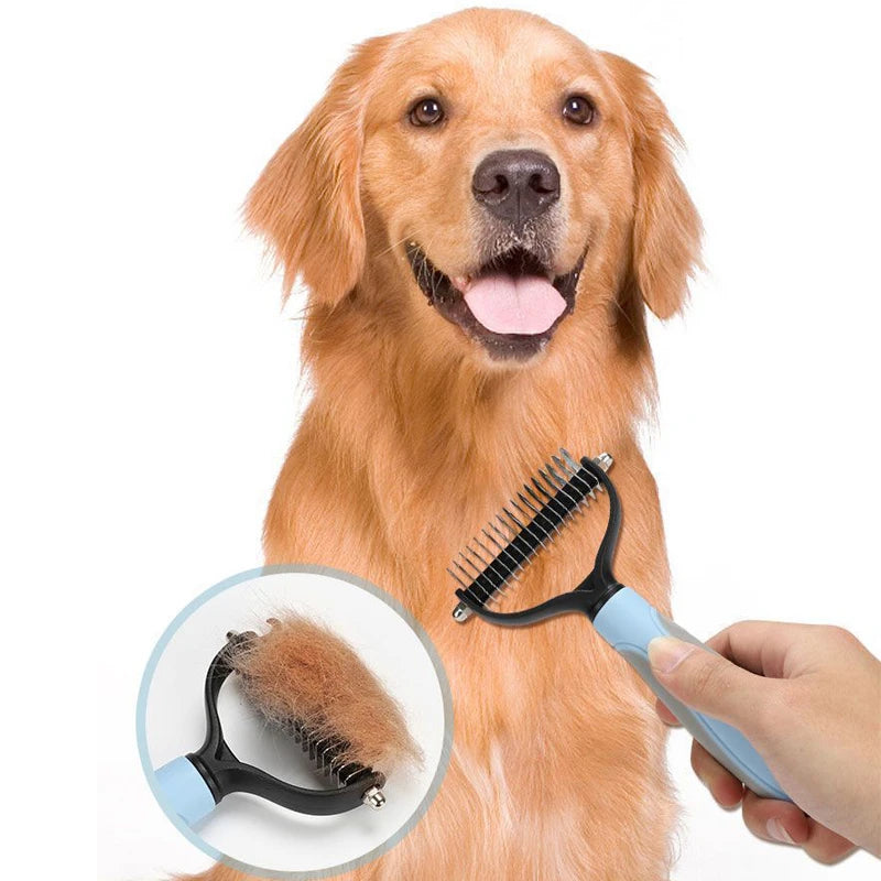 Pet Deshedding Brush Dog Cat Grooming Comb, Undercoat Fur Remover