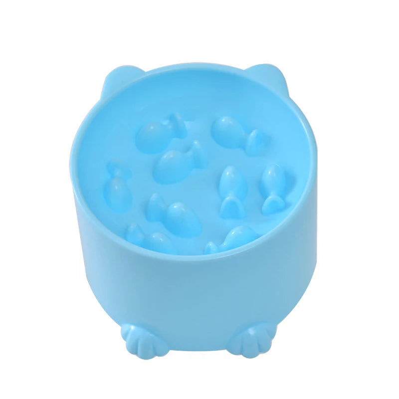 Small Cat and Dog Slow Feeding Anti-Choking Bowl with Neck