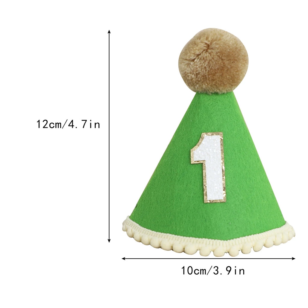 1St Birthday Hat Handmade Party Decoration Cone Hat Pet Hat First