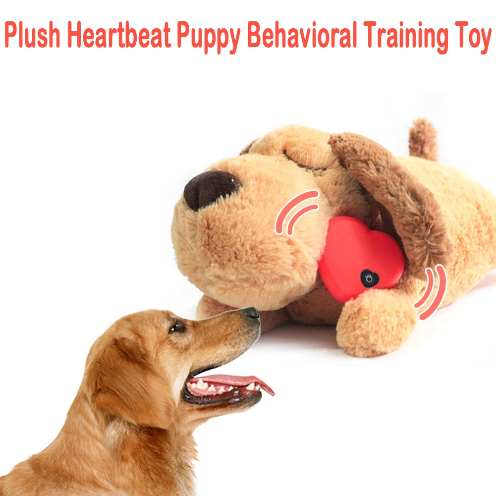 Plush Heartbeat Puppy Behavioral Training Toy Plush Pet Snuggle
