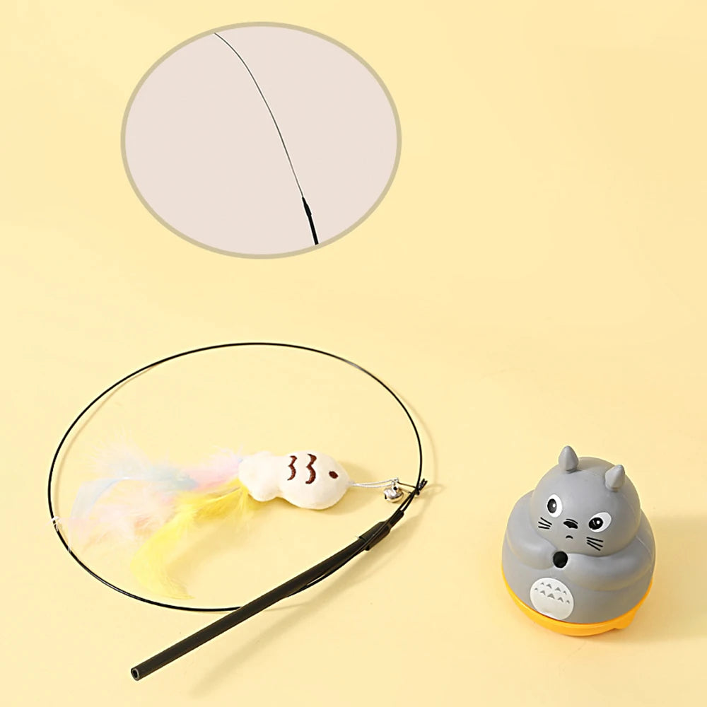 Pet Small Cat Fishing and Cat Teasing Stick 360 Degree Rotation