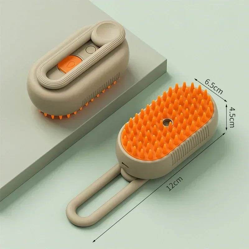 Pet Steam Brush Cat Dog Cleaning Steamy Spray Massage Beauty Comb
