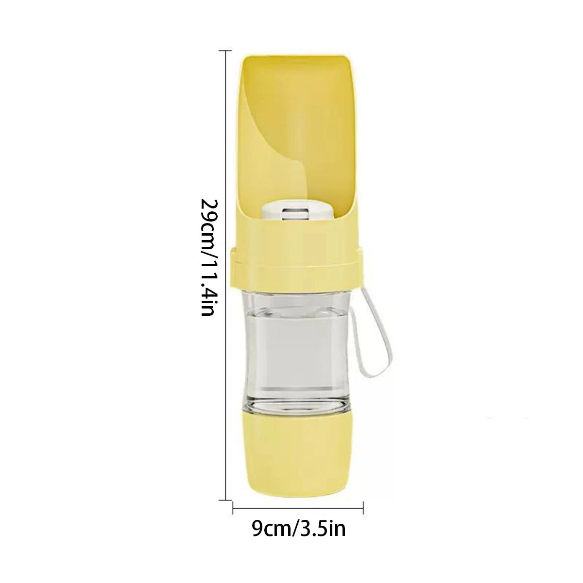 Portable Water Bottle with Food Container for Dogs