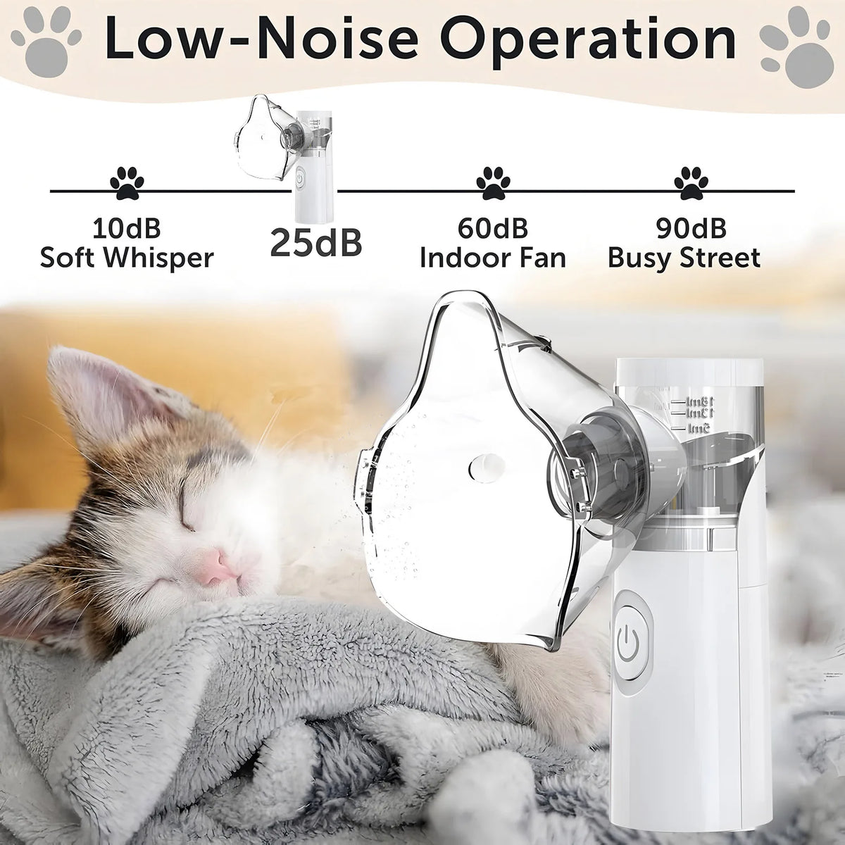 Home Use Pet Nebulizer for Cats & Dogs - Easy-to-Use Electronic Animal Nebulizer for Respiratory Relief & Pet Health