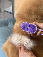 Pet Dog Steam Brush for Massage, Cleaning, Shedding and