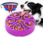 Pet Dog Slow Feeder Bowl Fun Non Slip Anti-Gulping Slower Food