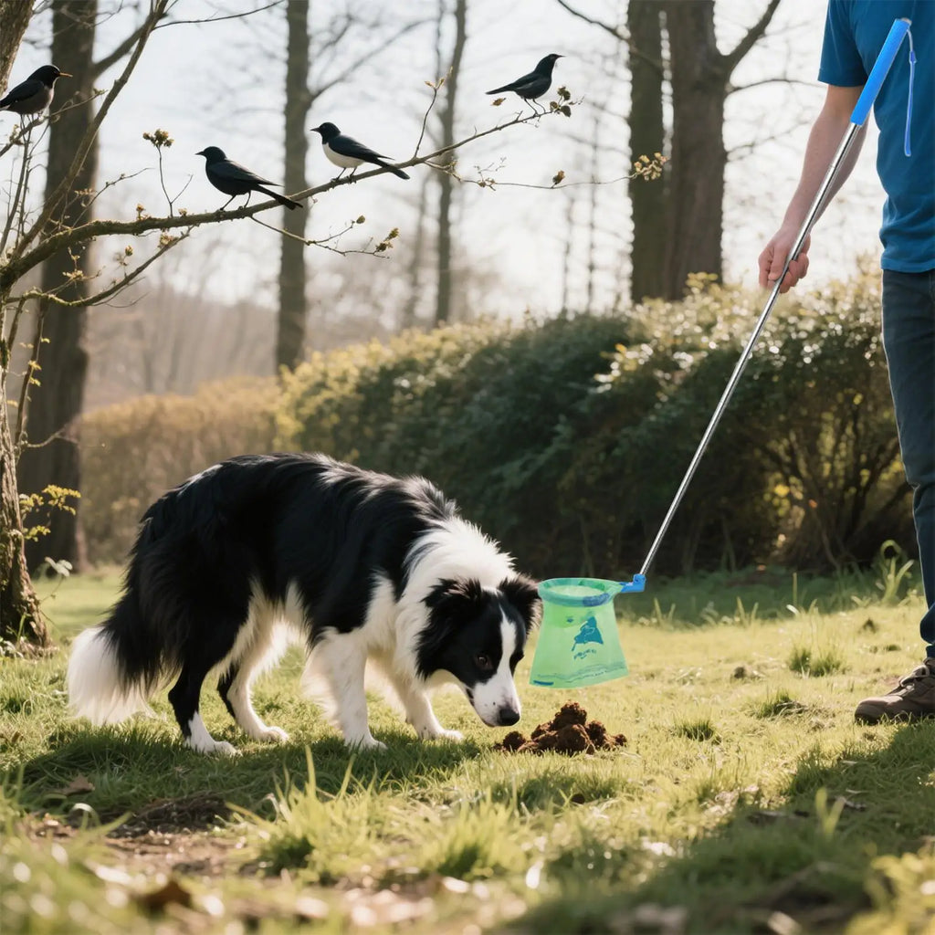Pooper Scooper Extendable Handle Bend-Free Pet Waste Collector Dog