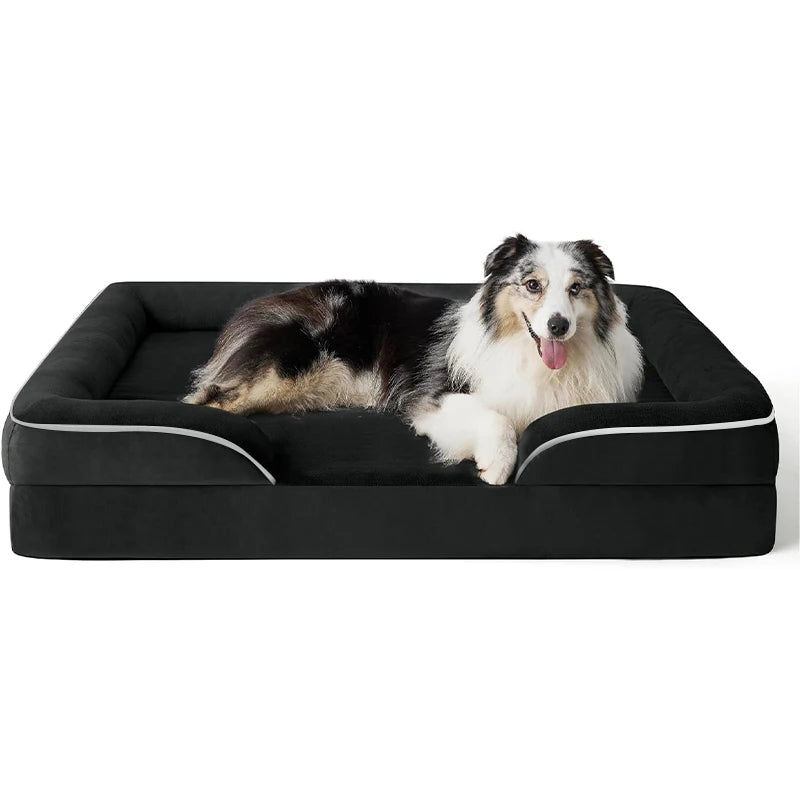 Extra Large Orthopedic Dog Bed Washable Sofa Bed, Support Foam Pet