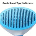 One Button Self Cleaning Pet Brush for Dogs Cats, Gentle Slicker
