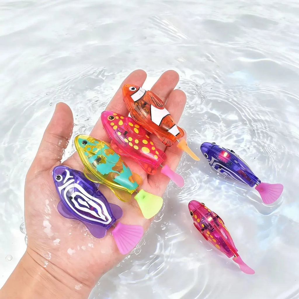 Pet Cat Toy LED Interactive Swimming Robot Fish Toy, Glowing