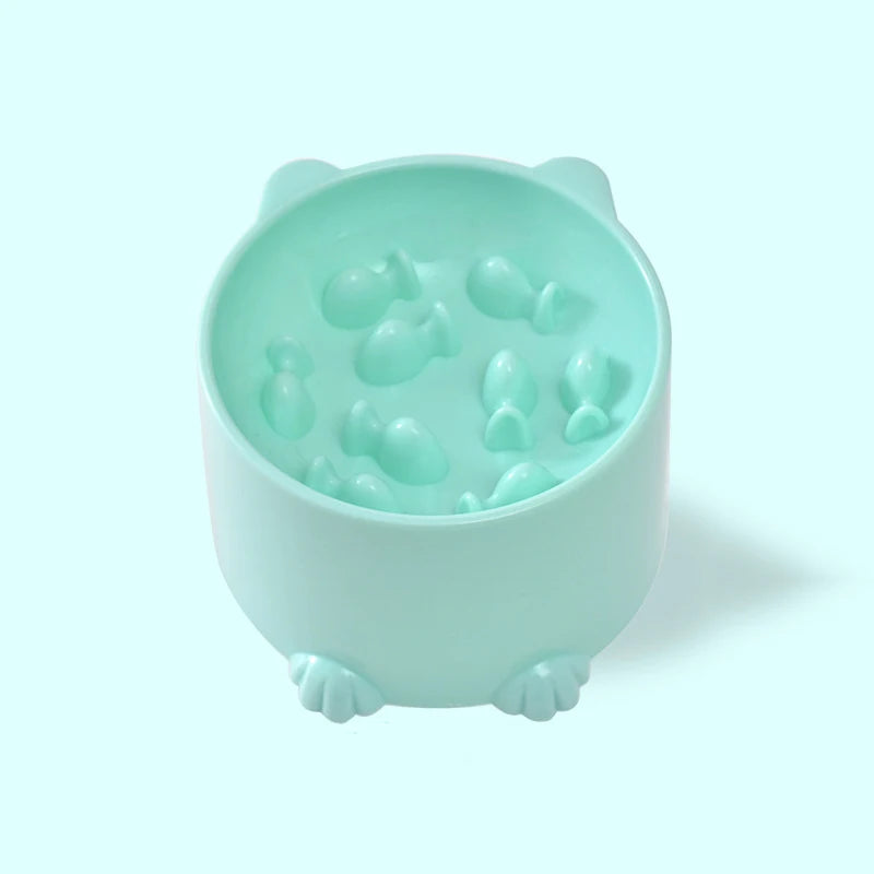 Small Cat and Dog Slow Feeding Anti-Choking Bowl with Neck
