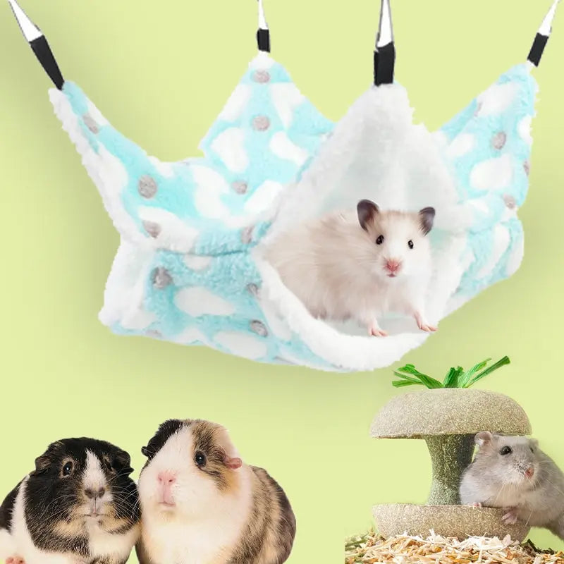 Hamster Hammock Small Pet Hanging Bed Double Warm Thickened