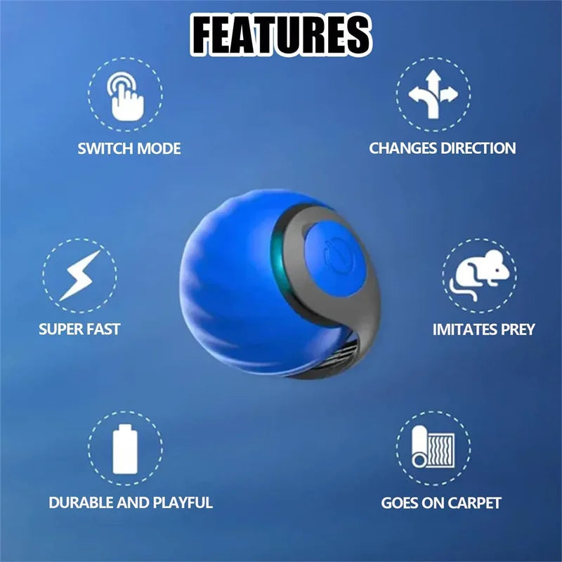 Smart Cat Toys Interactive Ball Plush Electric Catnip Training Toy