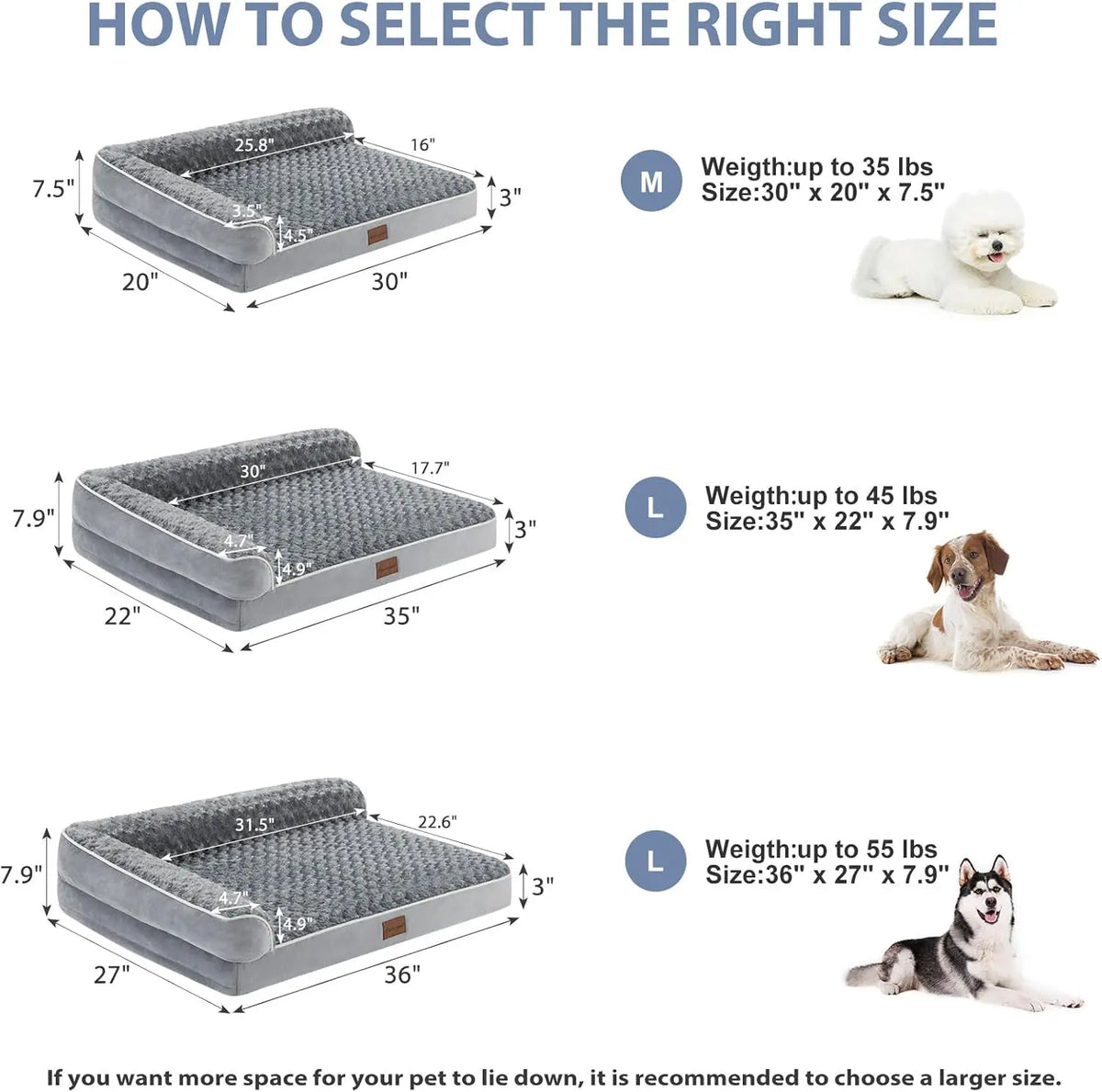 Orthopedic Dog Bed for Large Dogs – Waterproof Sofa-Style Bed with