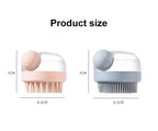 Pet Bath Brush Soft Silicone with Shampoo Dispenser Gentle Massage