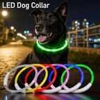 Luminous Pet Dog Collar Waterproof LED Dog Collar Rechargeable