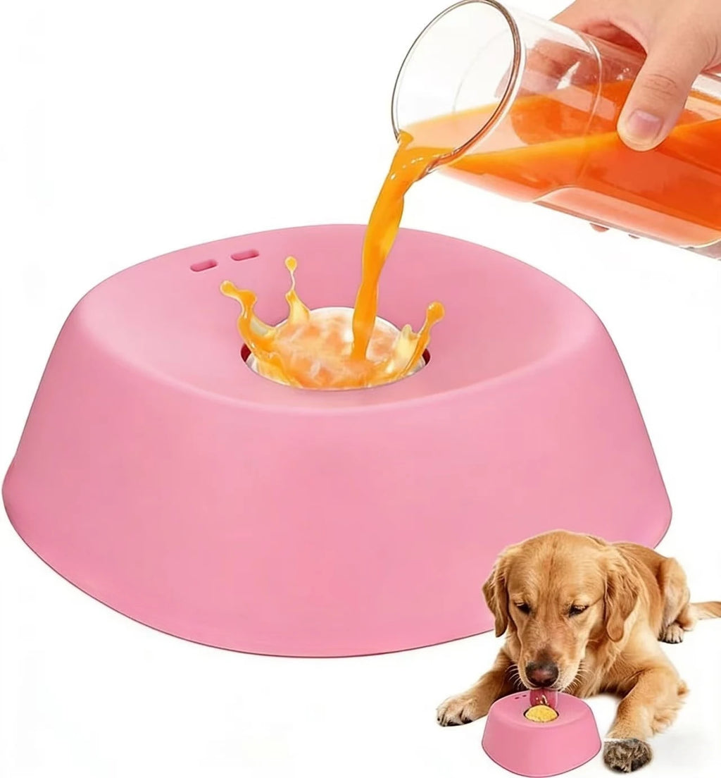Anti-Choking Slow Feeder Dog Bowl Non-Slip 3/4 Cup - Lick Toy for