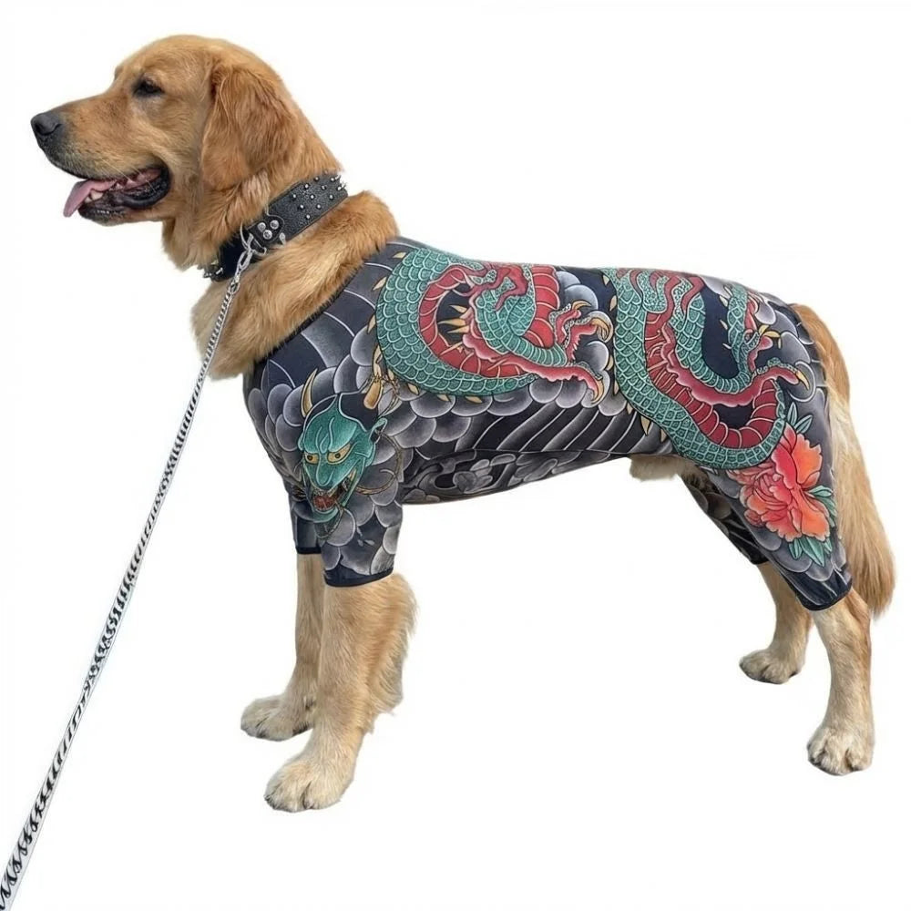 Creativity Four Seasons Dog Cat Tattooed Vest Funny Breathable Pet