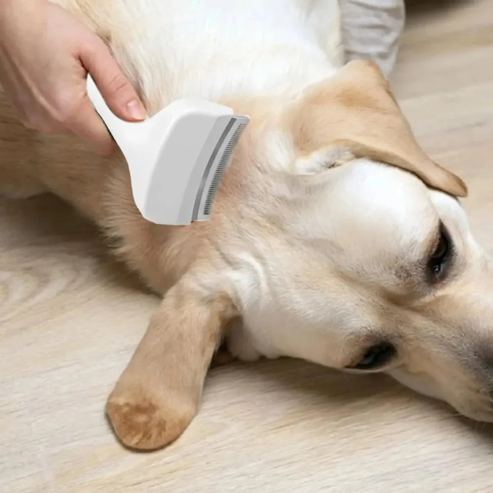Pet Slicker Brush Self Cleaning Undercoat Deshedding Rake for Cats