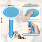 Cat & Dog Dehairing Brush with One-Touch Mechanism - Heavy-Duty