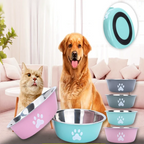 Large Capacity Stainless Steel Dog Bowl Anti-Slip Anti-Rust Dog