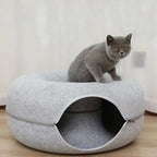 Felt Donut Bed for Cats House with Breather Hole Dog Bed