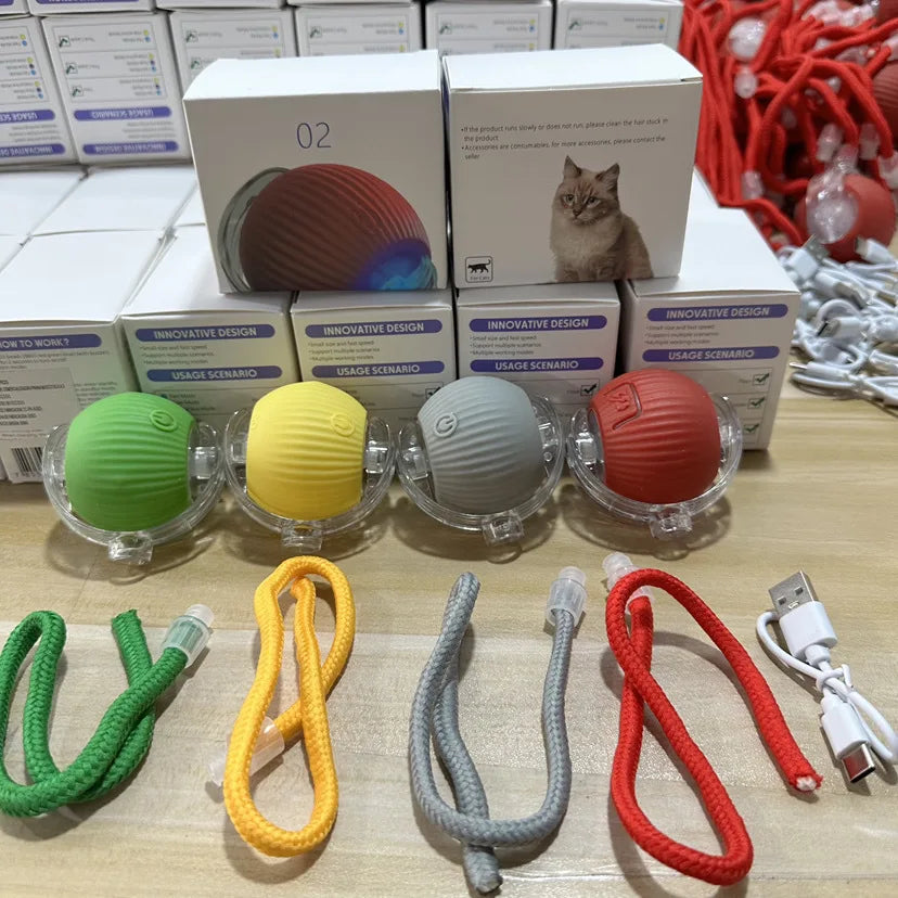 Smart Rolling Ball Cat Toy Interactive Self Play Bite Resistant