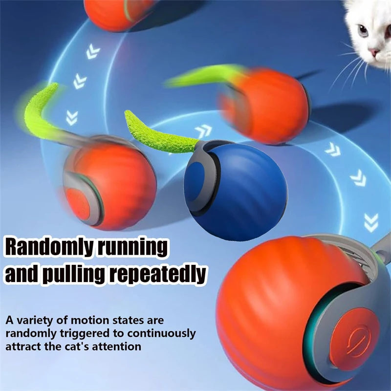 Smart Cat Toys Interactive Ball Plush Electric Catnip Training Toy