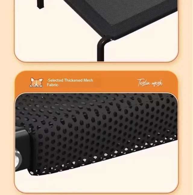 Cooling Elevated Dog Bed with Non-Slip Floor Protectors and
