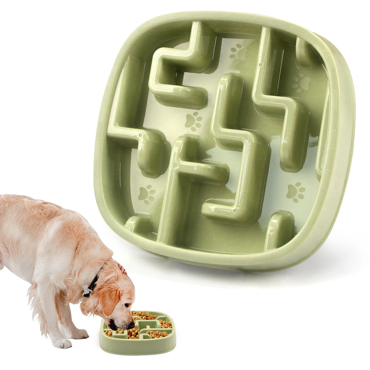 Pet Dog Slow Feeder Bowl Eco Dog Bowl Fun Non Slip Anti-Gulping