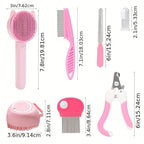Combo Set Cat Brush Beauty Kit with Pet Nail Clippers and Files
