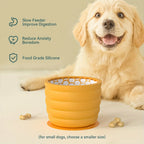 Silicone Slow Feeder Dog Bowl Cup - Anti-Slip Distraction Design