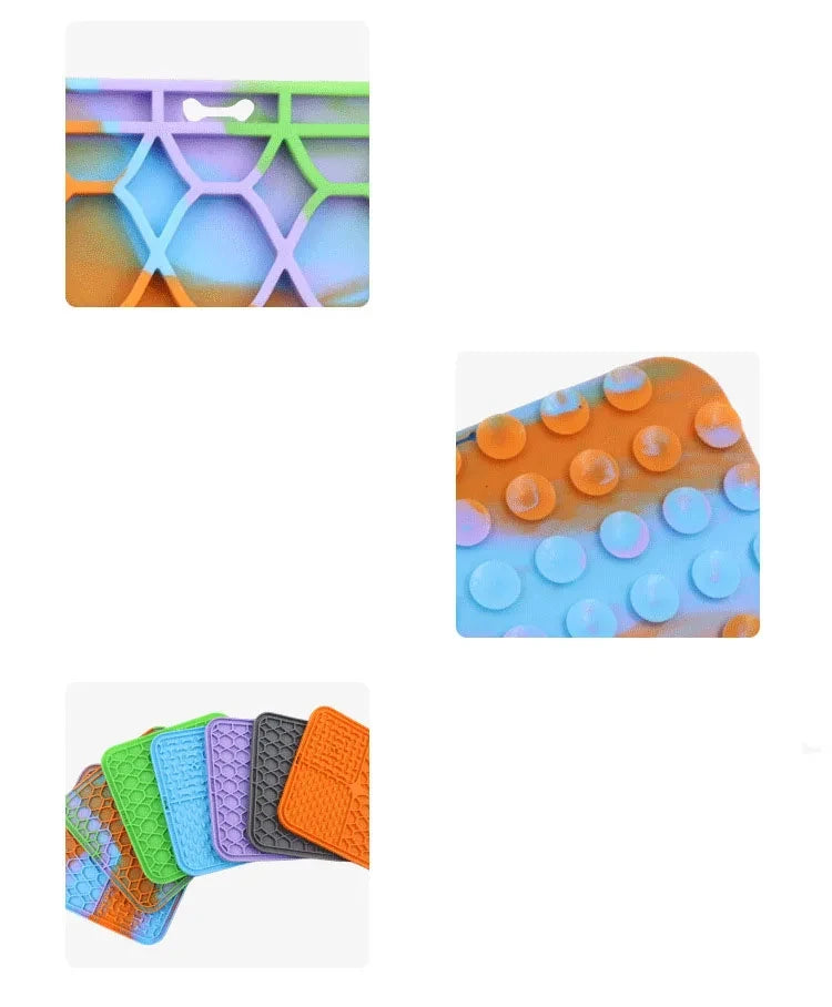 Pet Placemat Cat Slow Feeding Mat Dog Lick Mats Silicone Pets