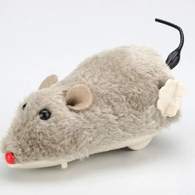 Lifelike Plush Running Mouse Toy for Cats