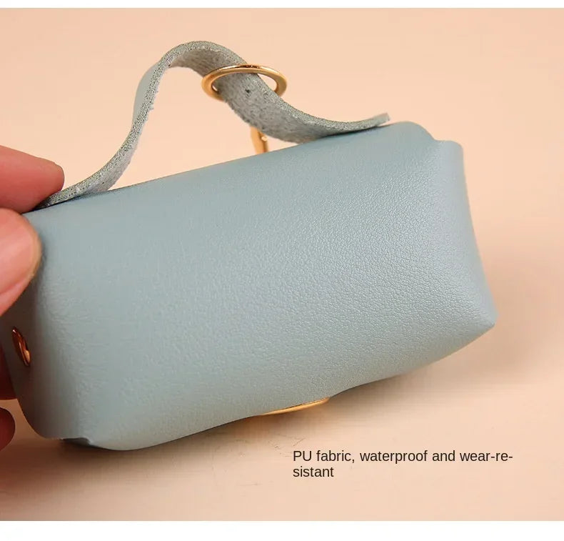 Faux Leather Portable Waste Bag Dispenser